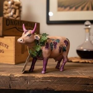 Cow Parade Fine Wine Bovine Figurine, Westland Giftware, #7324, Box and tag